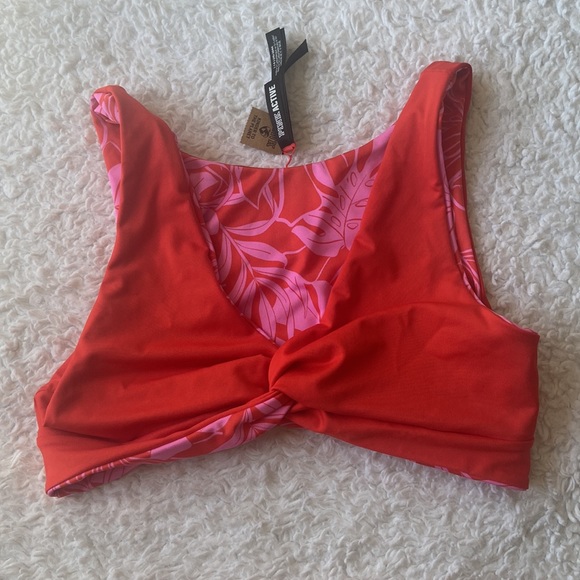 VS Pink Swim / Gym Set Reversible Bikini Shortie Bathing Suit 2 Sport Bra Large - Picture 4 of 8